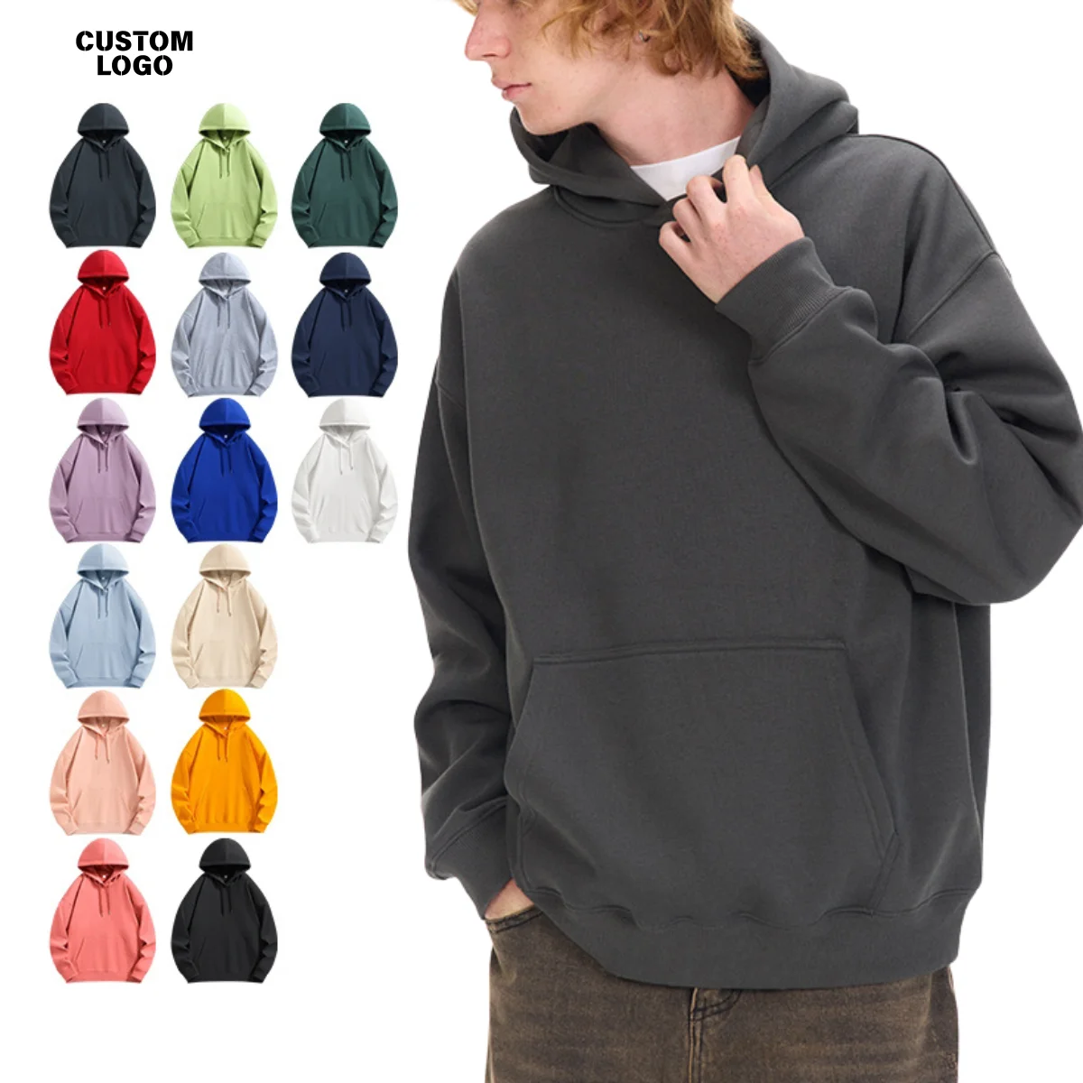 Low Moq 100 Premium Cotton Soft Hoodie Drawstrings Supplier Set Printing Plain Personalised Hoodie Blanks Fitness Hoodies