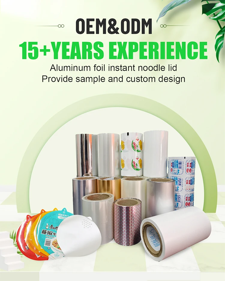 Customized Printing Instant Noodle Film Packaging Die Cut Aluminum Foil