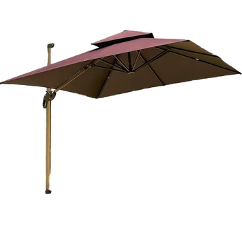 Modern Large Outdoor Umbrella by Manufacturer Manual Control Sunshade for Business Stall Courtyard Beach Stylish Sun Umbrella