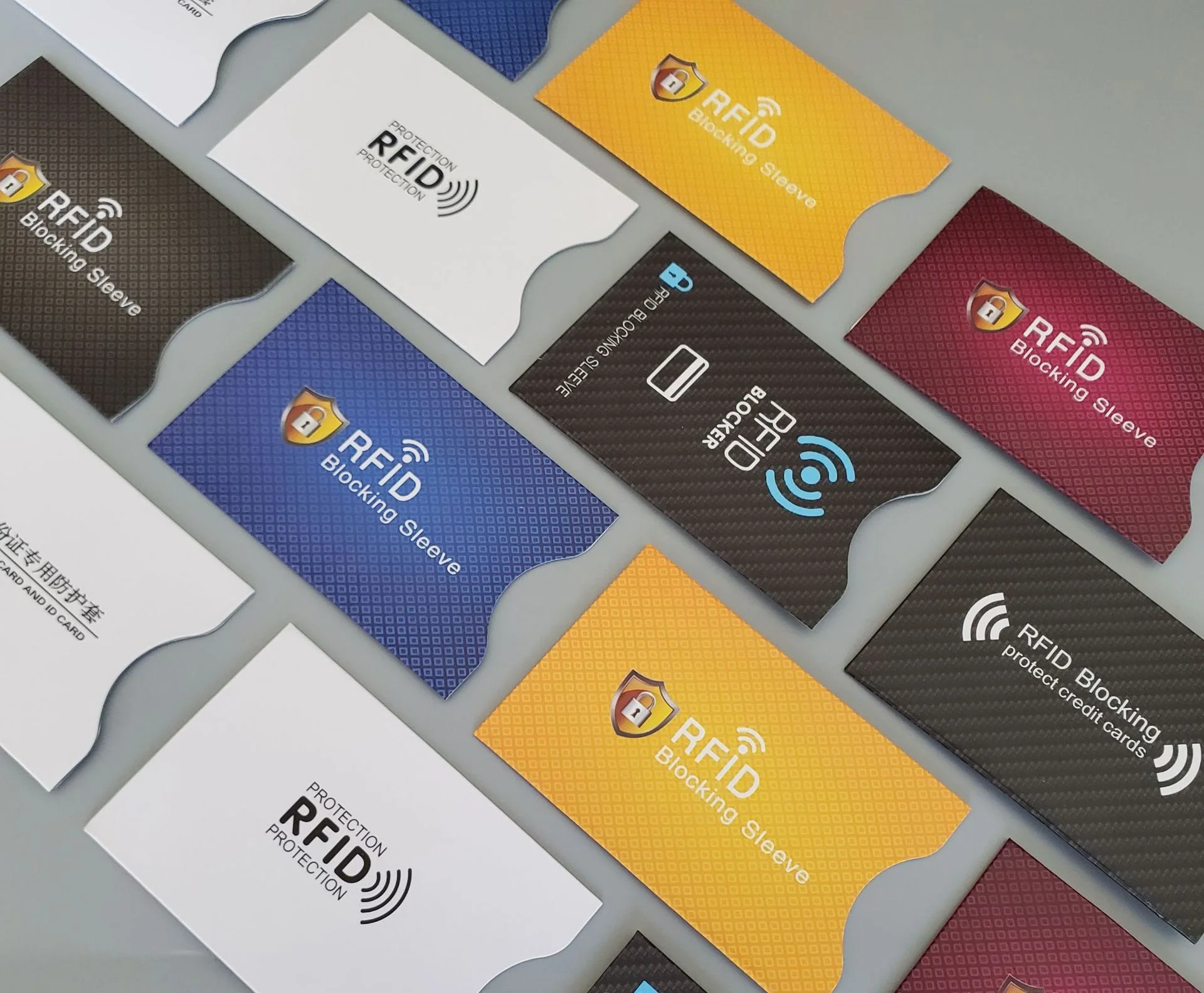 RFID Blocking Sleeves Theft Protection Secure Sleeves for Credit Cards  Debit Cards Plastic Sleeve Pouch