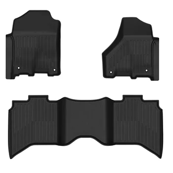 3Pcs  Dodge Ram Rubber Car Mats Fits 2009-2018 Dodge Ram 1500 Crew Cab   2019 Dodge Ram 1500 Classic Crew Cab