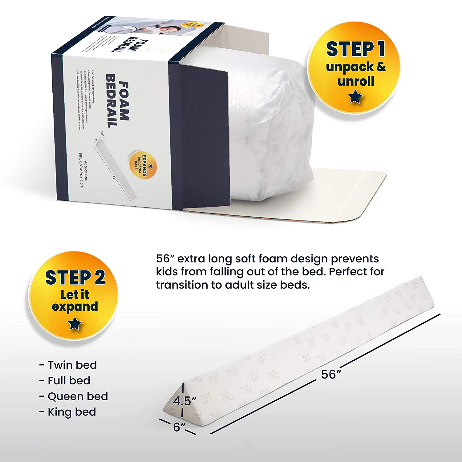 Toddler Foam Bed Rail Bumper Memory Foam Bed Bumper For Kids Buy