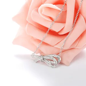 925 Sterling Silver Necklace Imported from Korea Rhodium Plated Link Chain for Weddings and Valentine's Day Jewelry