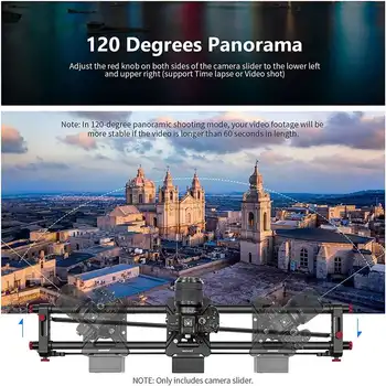 Neewer 31.5/80cm Motorized Camera Slider,2.4G Wireless Control Carbon Fiber Dolly Rail Camera Slider,Support Video Mode,Time detail image