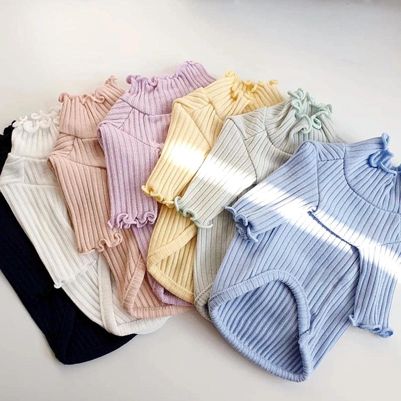 Dog Clothes Pet Pure Color Simple Style Sweatshirt