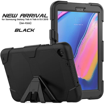 Heavy Duty Military Protective Tablet Case with screen protector for Samsung Galaxy Tab A 8.0 Case Cover P200 2019