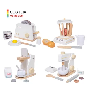 2026 New Small Household Appliances Toy  Wooden Toddler Mini Kitchen Wooden Play Toys Pretend Accessories for Children