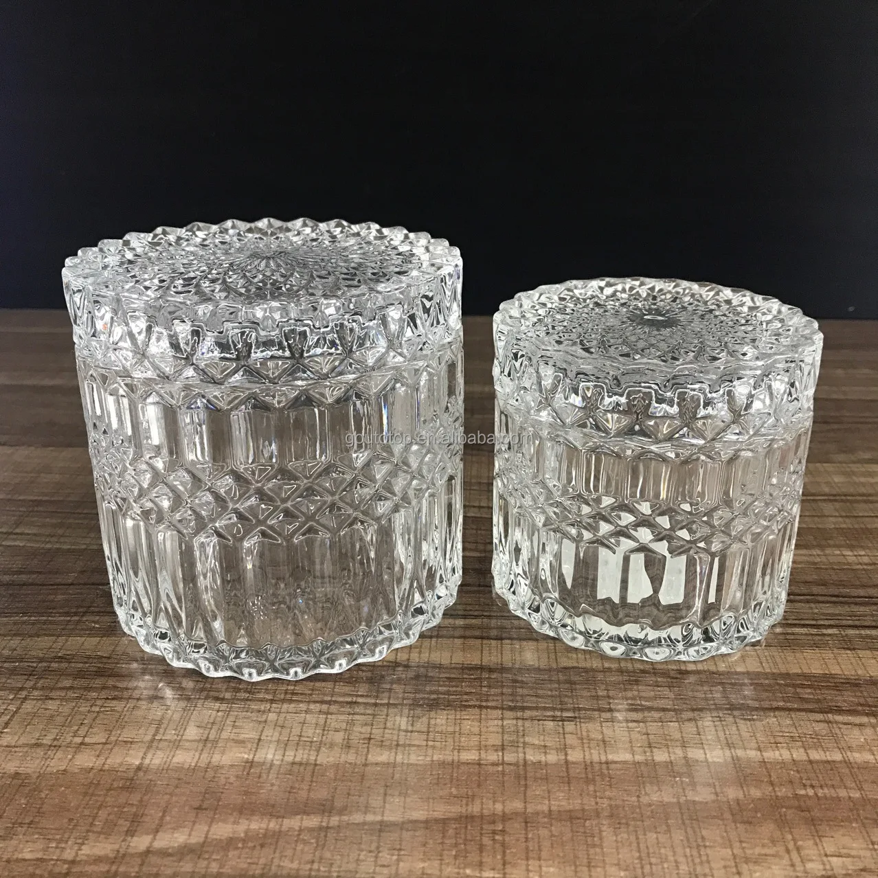 Wholesale Luxury 8oz Empty Dark Green Glass Candle Jars With Flattop