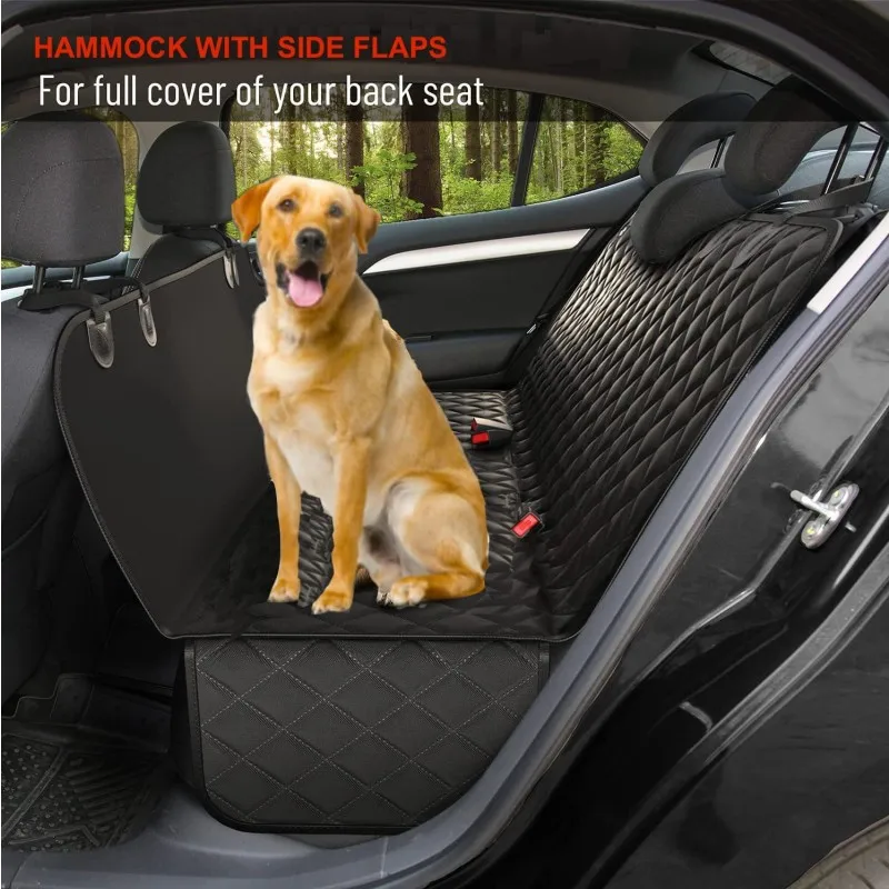 Hot Selling Waterproof High Resistant Oxford PVC Waterproof Bottom Travel Pet Dog Car Back Seat Cover for Pets Waterproof details