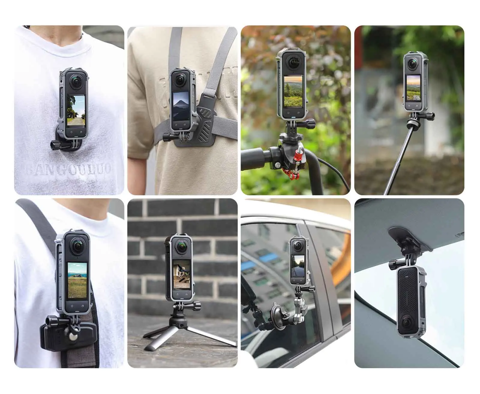 Kit Protection Alu REYGEAK Pour Insta360 X4 – Cage Anti-choc Noir