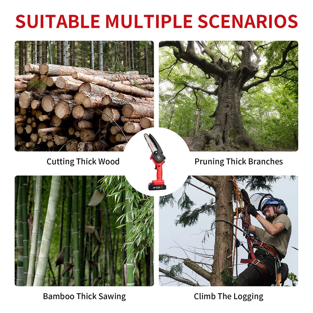 Карманная бензопила Vertak 24 Вольта высокопрочная на батарейках 3000 об/мин ручная