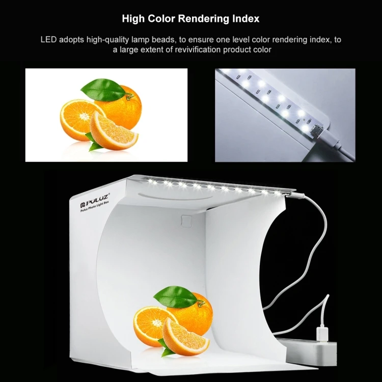 PULUZ 20cm Mini Portable Photo Studio Light Box Kit for Softbox 6 ...