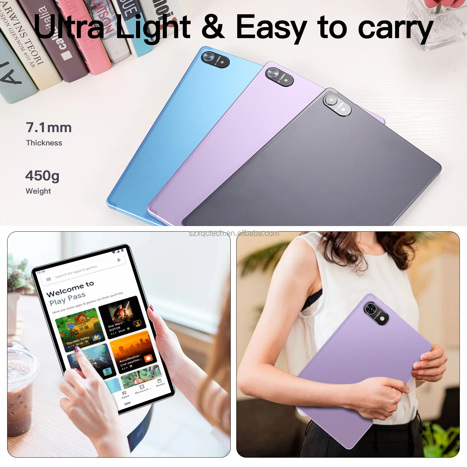 10.1-Inch Android P70 Tablet 16GB RAM+512GB ROM Dual SIM Card Touch Screen MTK 4G Shockproof Multifunctional Entertainment New