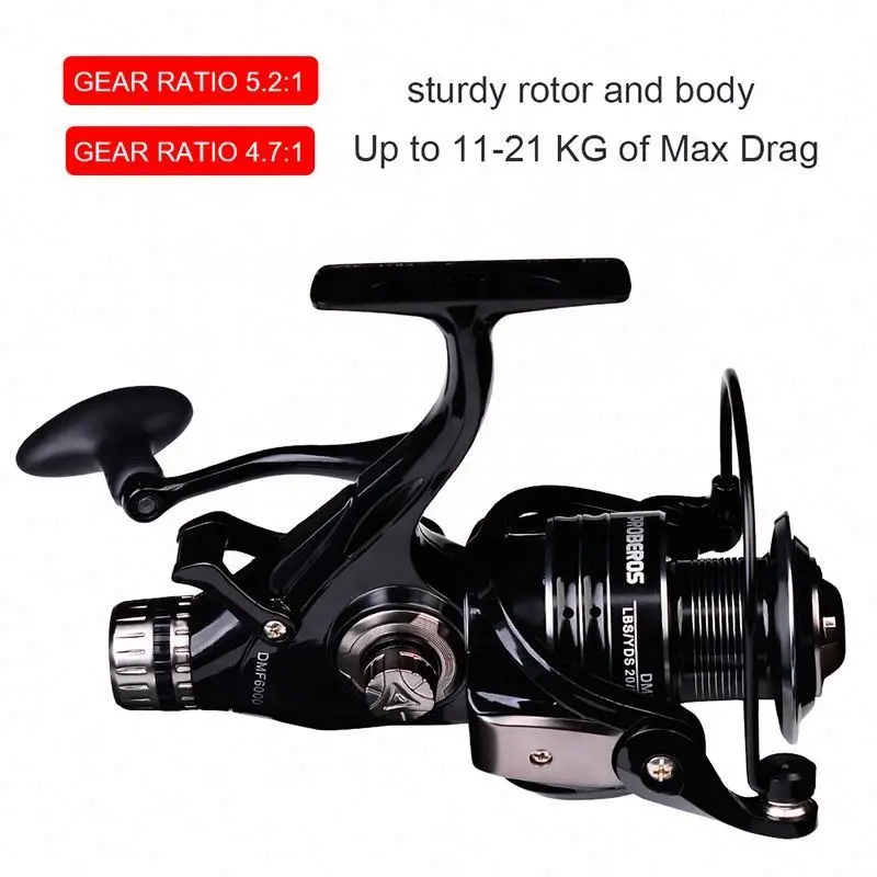 19kg Max Drag Double Brake Design Fishing Reel Super Strong Carp Fishing Feeder Spinning Reel Spinning Wheel