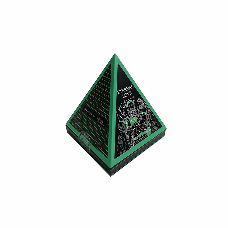 Custom Logo Cardboard Cartons Shipping Mailer Paper Box for Pyramid Shape Skin Care Packaging