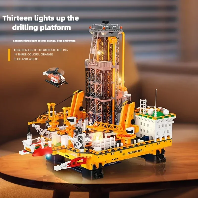 Jie Star JJ9135 - Deep Sea Oil Well Drilling Model Toys