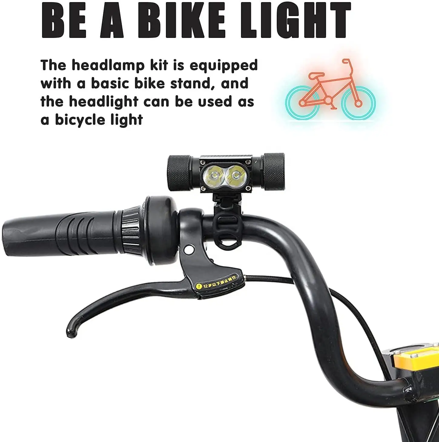 Outdoor USB rechargeable Dual 20W T6 Led High Power Multi Purpose 2 In 1 USB Bicycle Front Light Headlamp manufacture