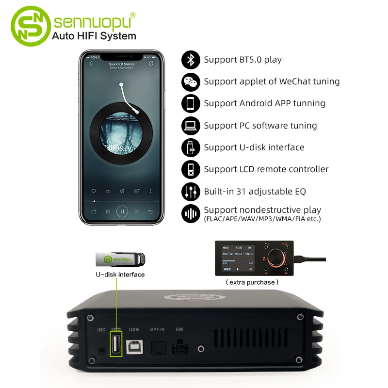 Sennuopu DSP Car Audio Amplifier - Power and Precision