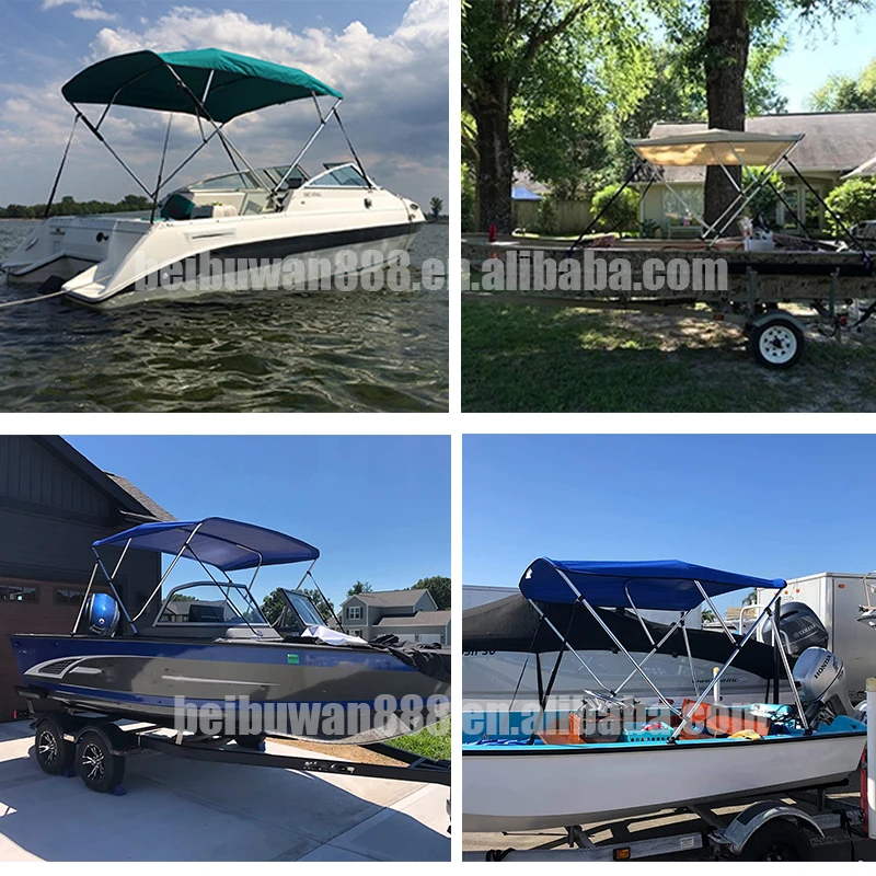 Marine 3 Bow Bimini Boat Cover Top Stainless Steel Anti Uv Waterproof 4