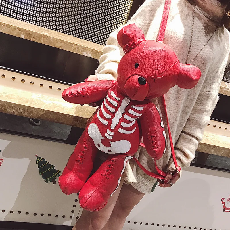 Wholesale Explicit Four Color Big Bear Double Back Backpack