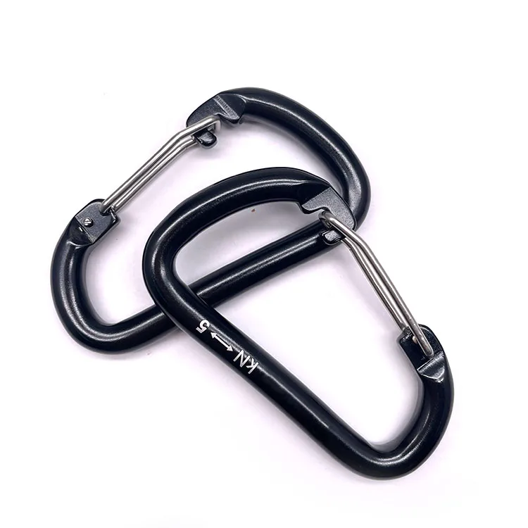 Aluminum D Shape Safety Carabiner Custom Logo Custom Color Snap Hook