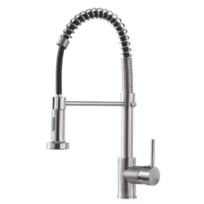 Pull out Kitchen Faucet with Sprayer Stainless Steel Single Handle Kitchen Sink Faucet