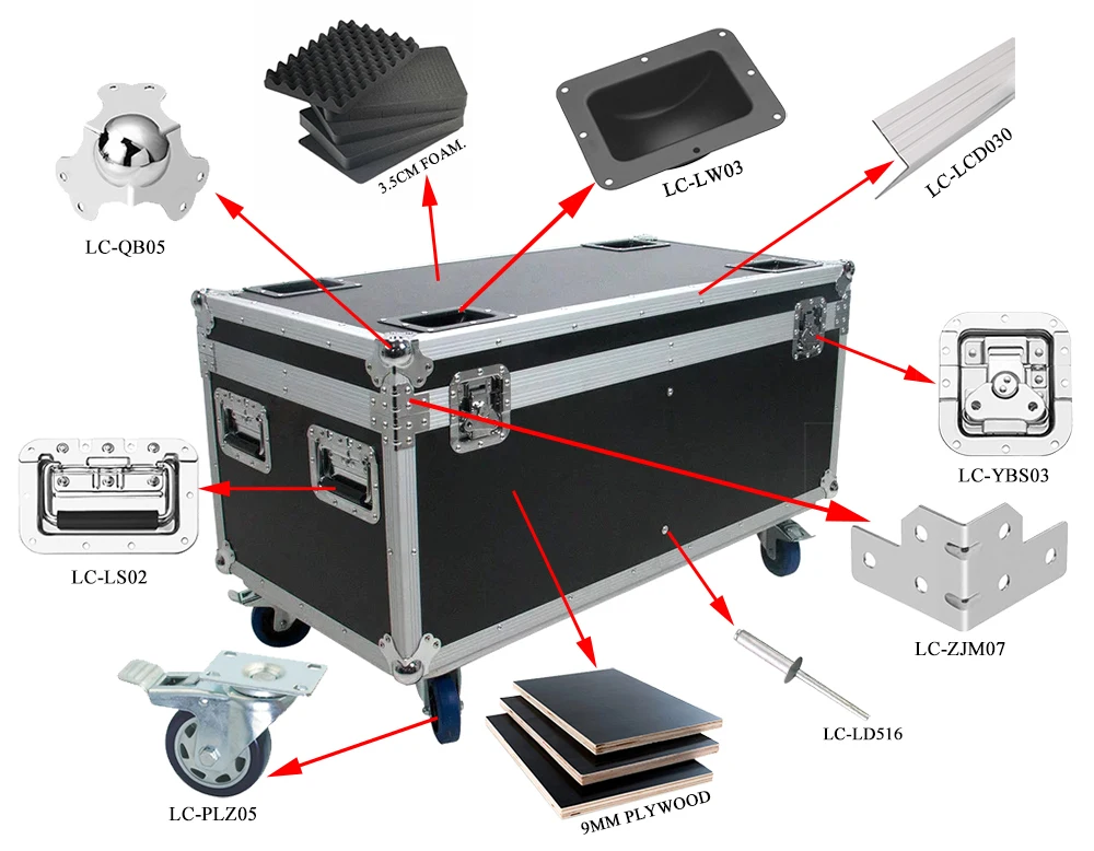 108*103 Stainless Steel Spring Lock Flight Case Butterfly Lock Instrument Case Storage Suitcase Lock Flight Case Accessories