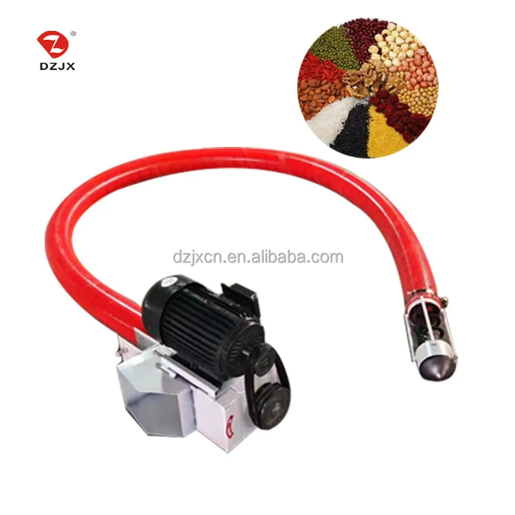Professional Custom Flexible Hose Pipe Auger Flexible Spiral Screw Conveyor Rice Husk Paddy Maize Grain Suction Machine