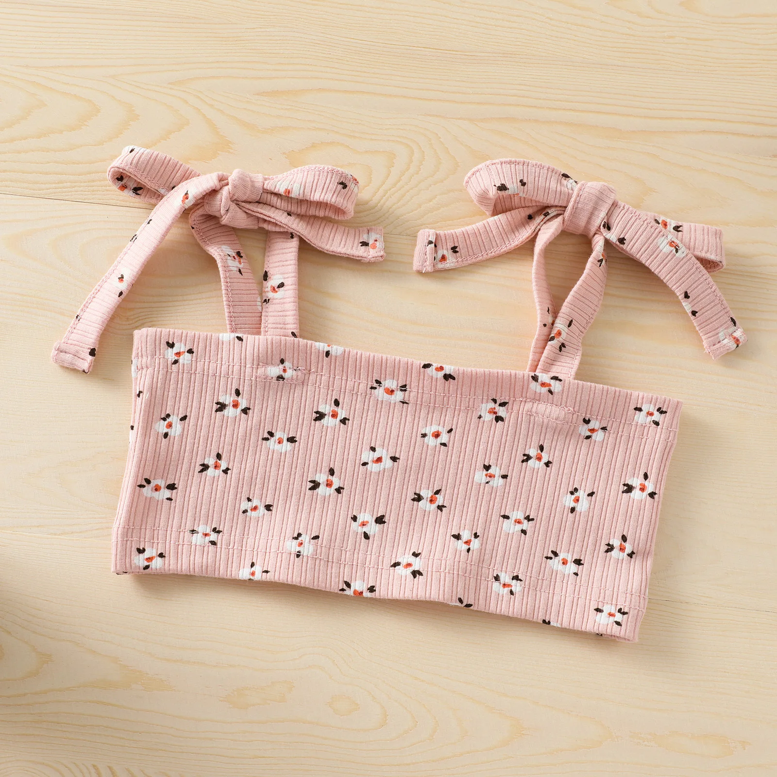 Детские укороченные топы, штаны-шаровары, костюмы из бутика с лямкой на шее, штаны с колокольчиками, детские летние комплекты одежды с цветочным принтом, дизайнерская одежда для девочек