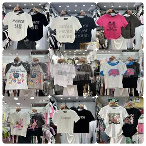 2026 European and American Women's Printed T-Shirt Plus Size Combed Cotton Clothing for Teenagers