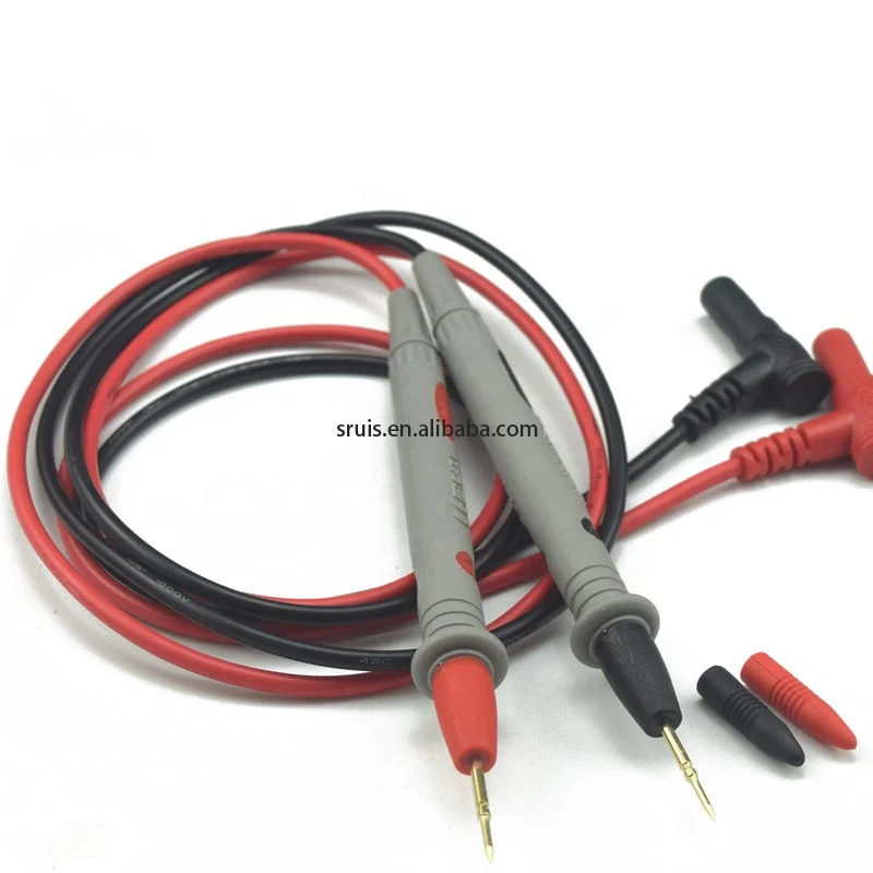 Cleqee P1024 Dual Alligator Clip Test Lead Crocodile Clamp Cable 5 Colors Wire 100CM for Multimeter Electronic Testing HAVC Tool