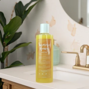 Low MOQ OEM/ODM Supply Natural Herbal Skin Care Set with Honey Turmeric Body Wash Brightening Ingredients Custom Skin Care