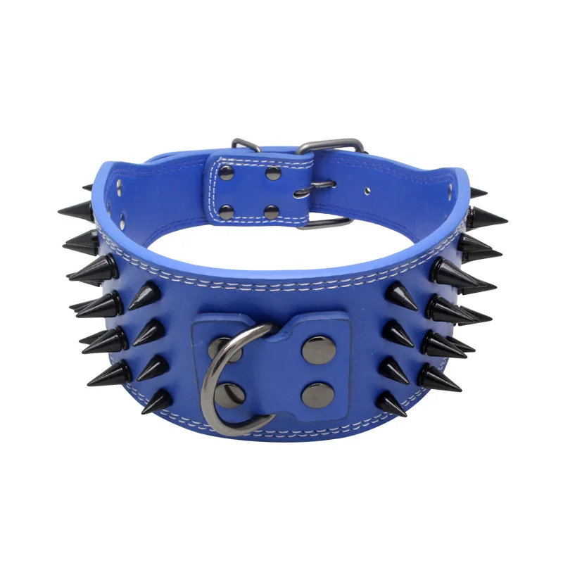 3 Zoll Breites Nietenverziertes Leder-Hundehalsband fr Groe Rassen  Pitbull Dobermann M L XL Gren| Alibaba.com