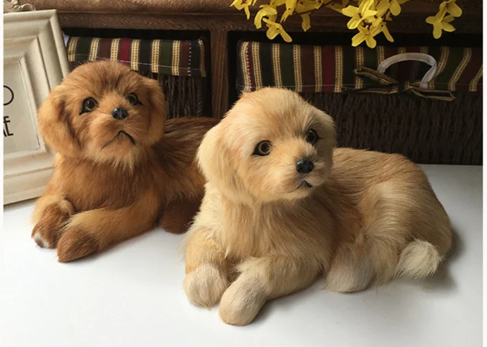 Newdmade Plush Stuffed Animal Toys Simulation Dog for Home Decoration  Unisex Holiday Decoration Gift KITE Tiny Dog Plushie