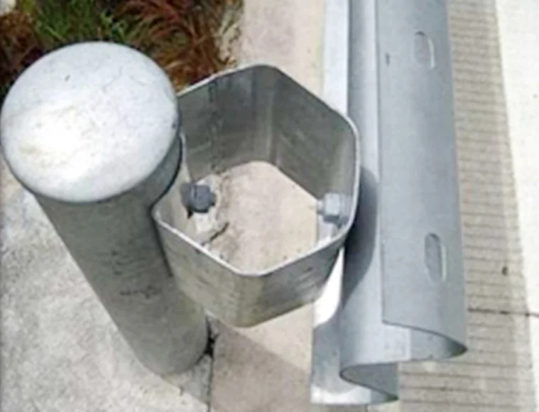 Vehicle Highway Barrier Used Roadside Flex Three Wave Steel Beam Guardrail for Sale 	guardrail Spacer Block