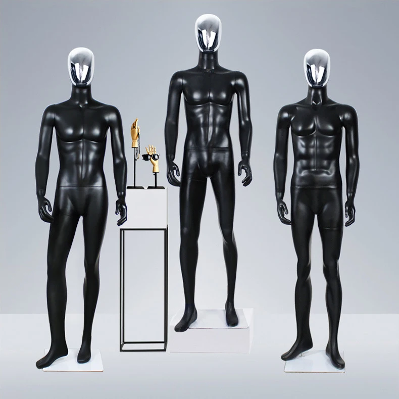 Fashion Full Body Black Male Mannequin Standing Fiberglass
