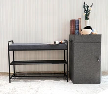 Customized Velvet Metal Steel Cheap Shoe Racks Bench Storage Organizer Holder Rack at Doorway Entrance