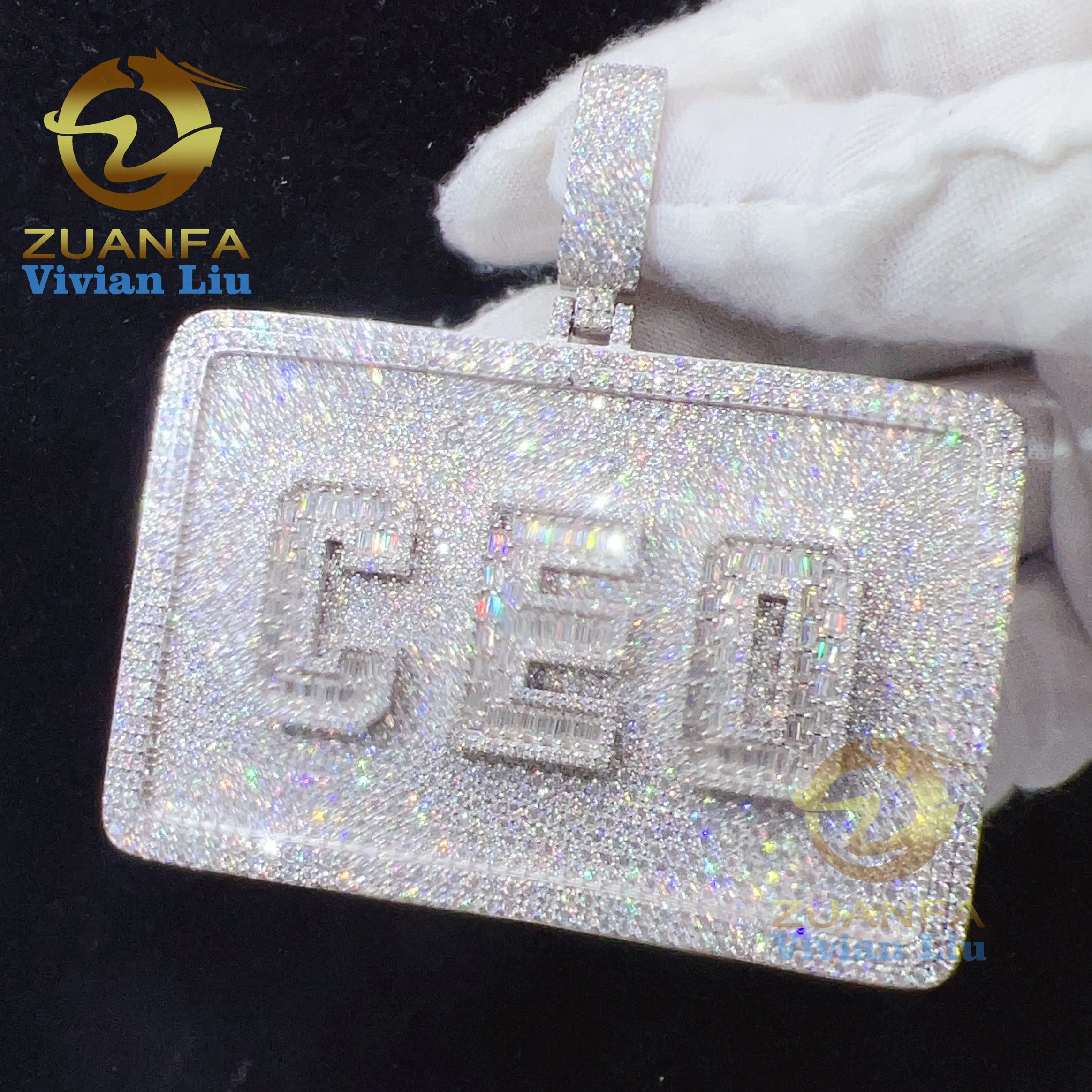 Luxury Diamond Letter Iced offers Out CEO Pendant