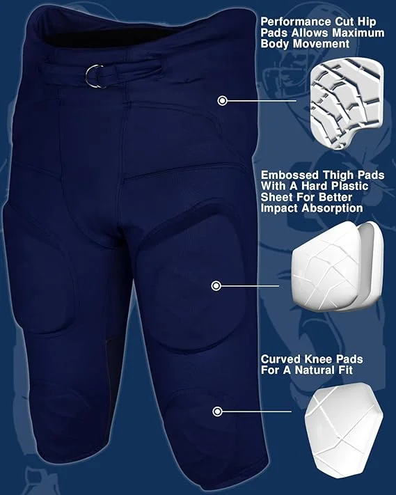 Wholesale 7 Pad Compression Football Practice Pants Men Youth American