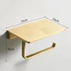 Thin copper brushed gold single tissue holder [14cm]