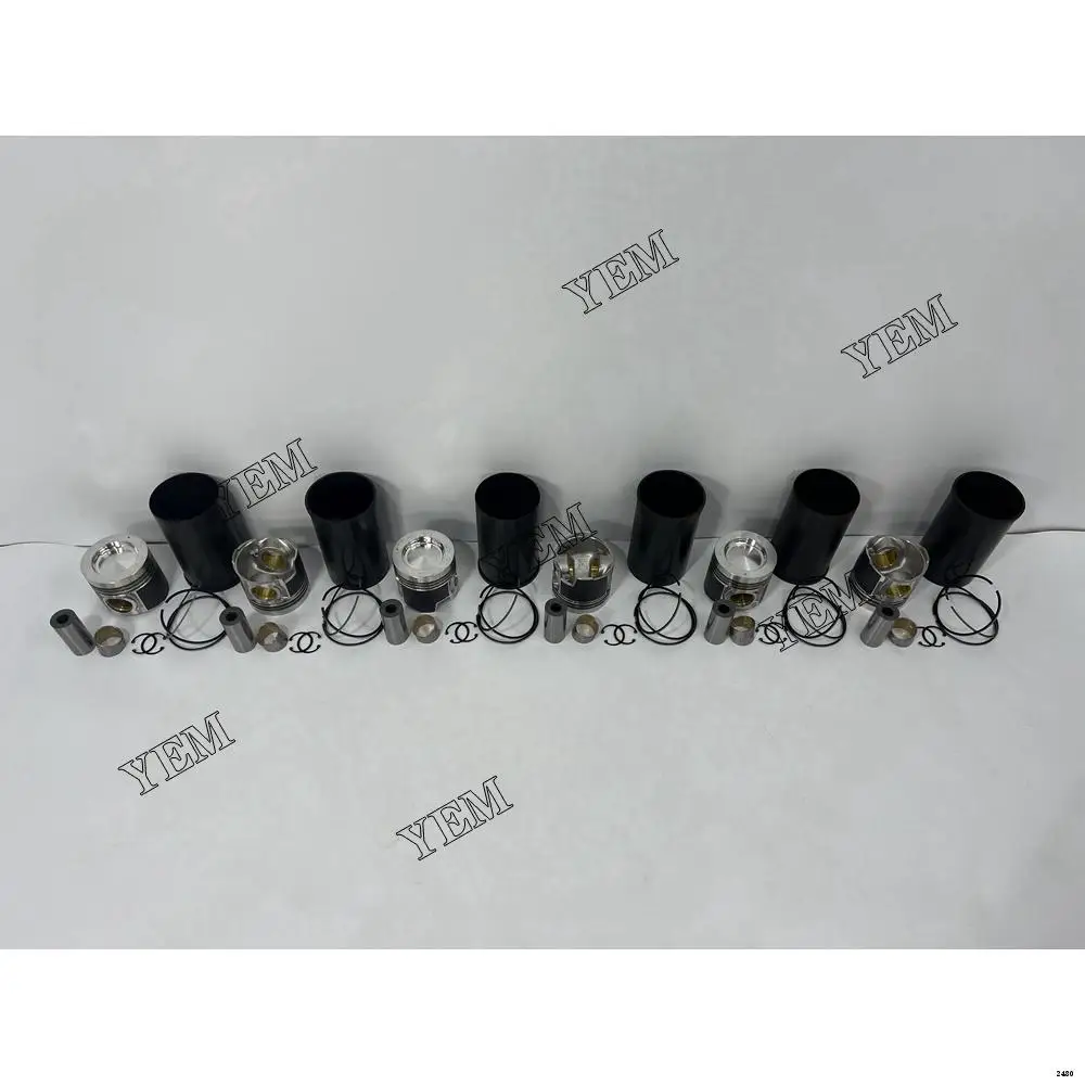 Engine Liner Kit With Pistons Ring Set Cylinder Liner Fit for Mitsubishi 6M60