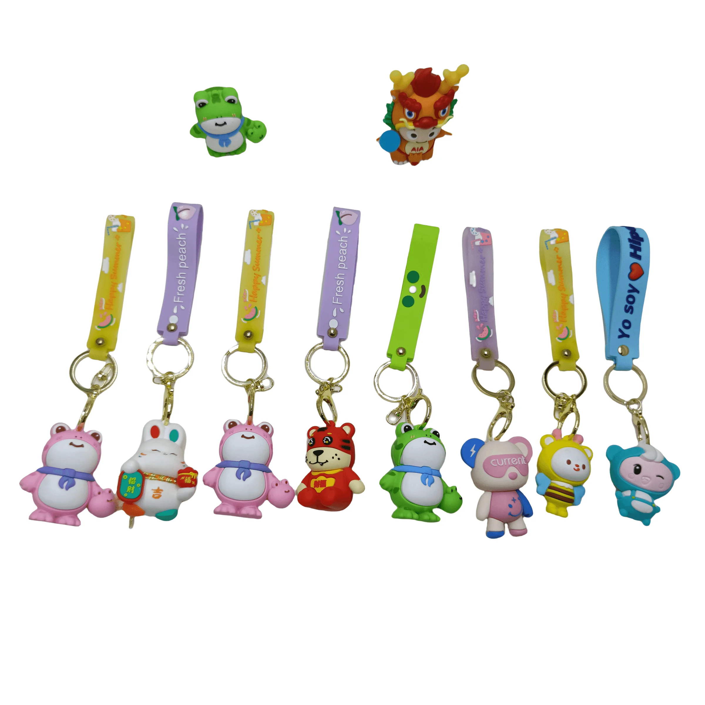 3d Keychain Custom in Pen Three Dimensional Data Bali  Mustang Dice Fastener Dumbbell Office Cotton Key Chains