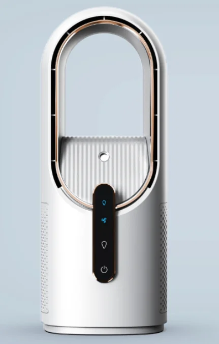 Portable Leafless Air Cooler Fan Usb Rechargeable Spray Humidifier_voghion.com
