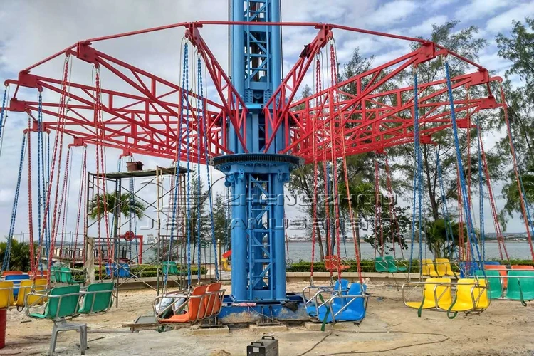 Trilling amusement park rides outdoor 31.8m Flying air tower for sale