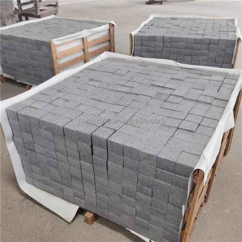 product modern style square grey granite durable paving stone for exterior landscape patio flooring villa driveway sidewalk application-2
