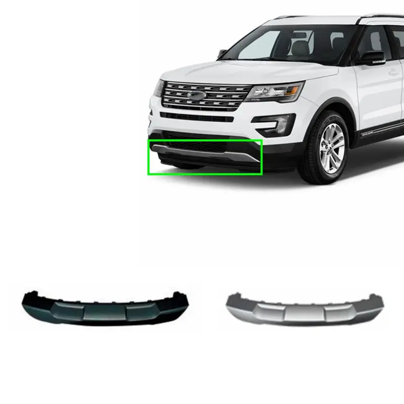 OEM high quality auto parts front bumper lower silver black diffuser spoiler board for ford explorer 2016-2019 FB5Z-8419-APTM