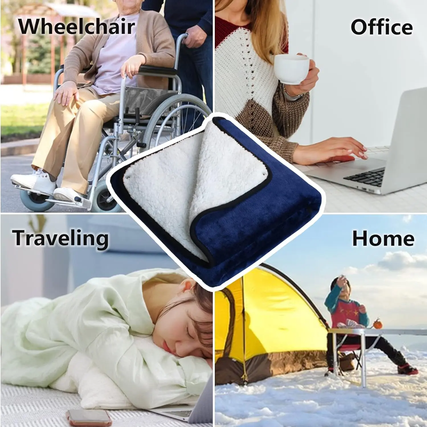 Factory Small Lap Blanket for Adult Soft Cozy Fleece Blanket for Knees Wheelchair Outdoor Blanket for Winter