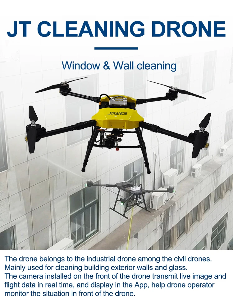 Joyance High Quality Cleaning Drone With High Pressure Device Facade