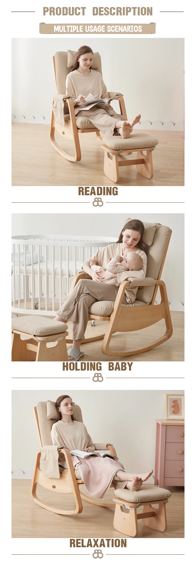 Boori Byron Rocking Chair - Relaxing Modern Living Room Furniture