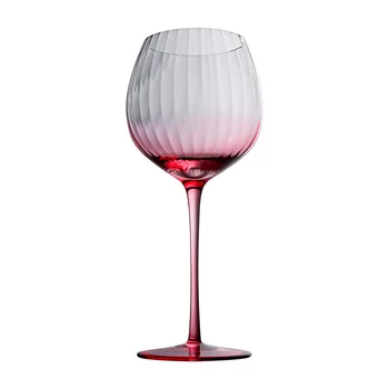 Colored Belly Glass Goblet New Pink Hand-blown Wine Glasses